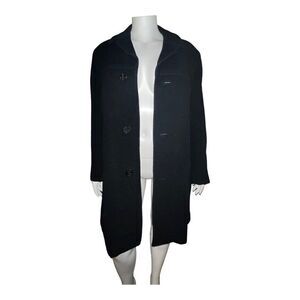 Lodenfrey Munich Vintage Mens Wool Coat Loden Broadstreet Black EUC